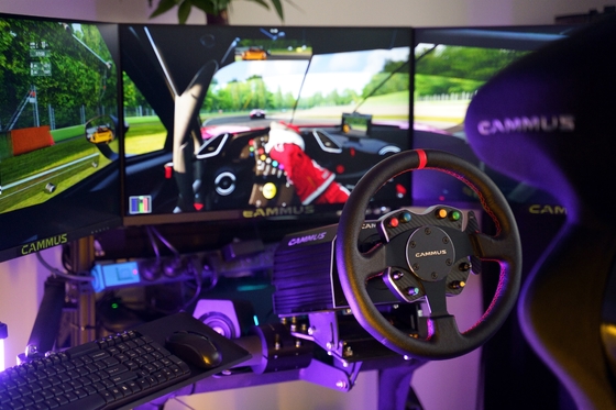 Mesin Game Balap Rig Simulator PC Roda Kemudi Dengan Pedal